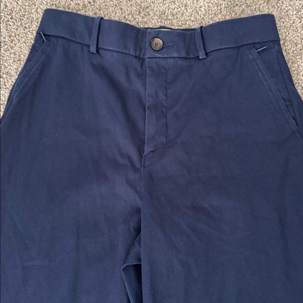 Spanx Women's Stretch Twill Cropped Wide Leg Pant in Navy - Picture 6 of 9